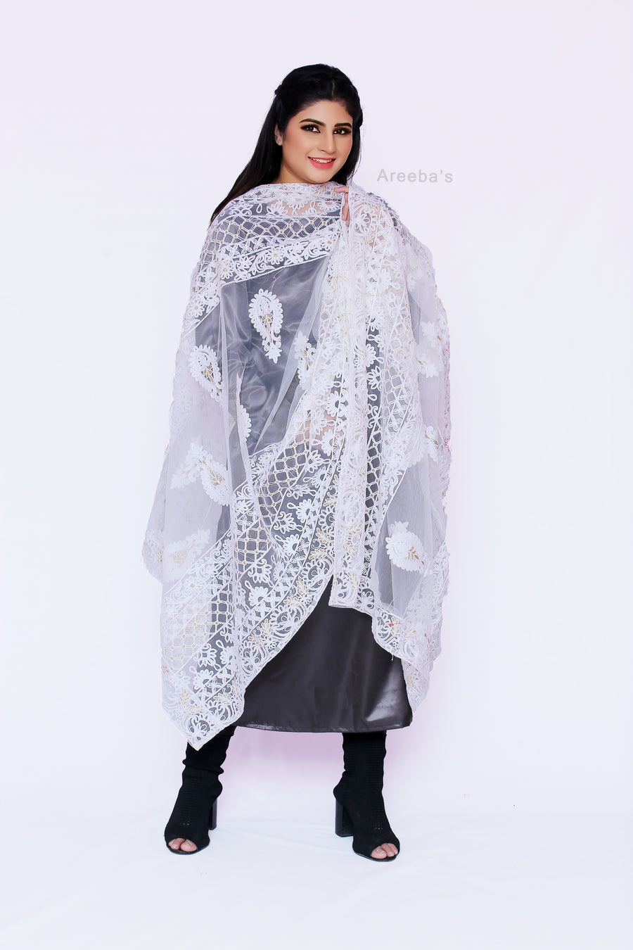 organza white- Areeba's Couture