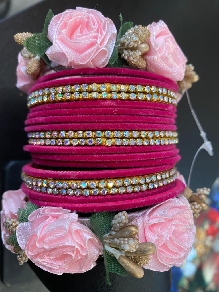 Flower Bangles set U- Areeba's Couture