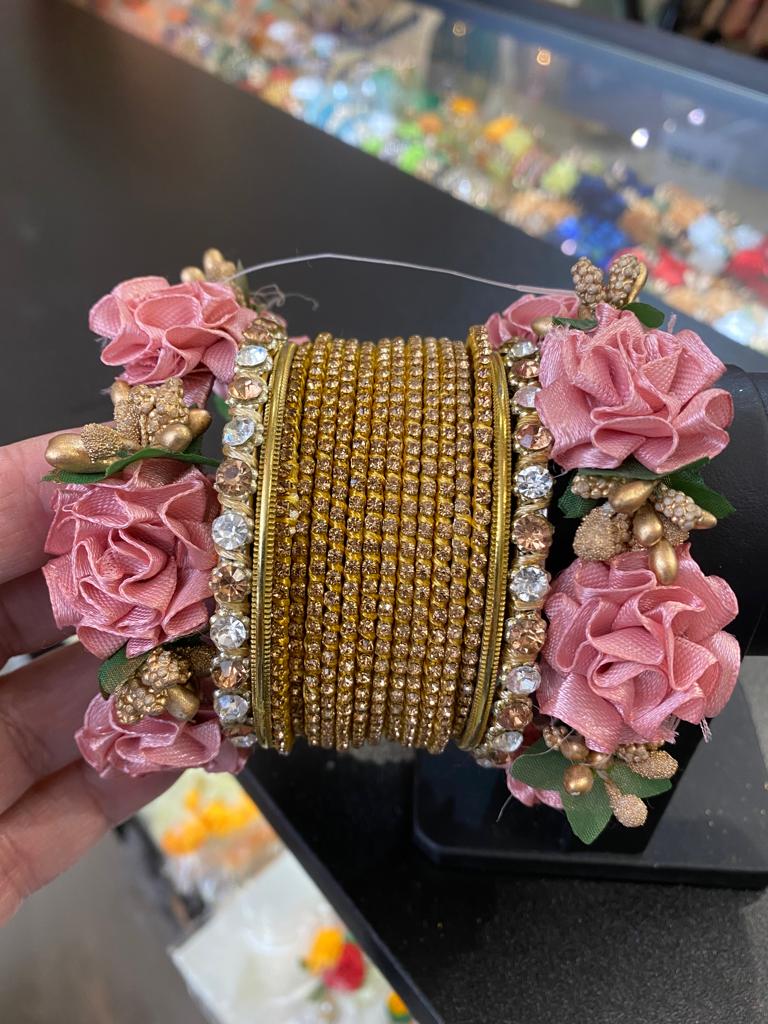 Flower Bangles set Y- Areeba's Couture