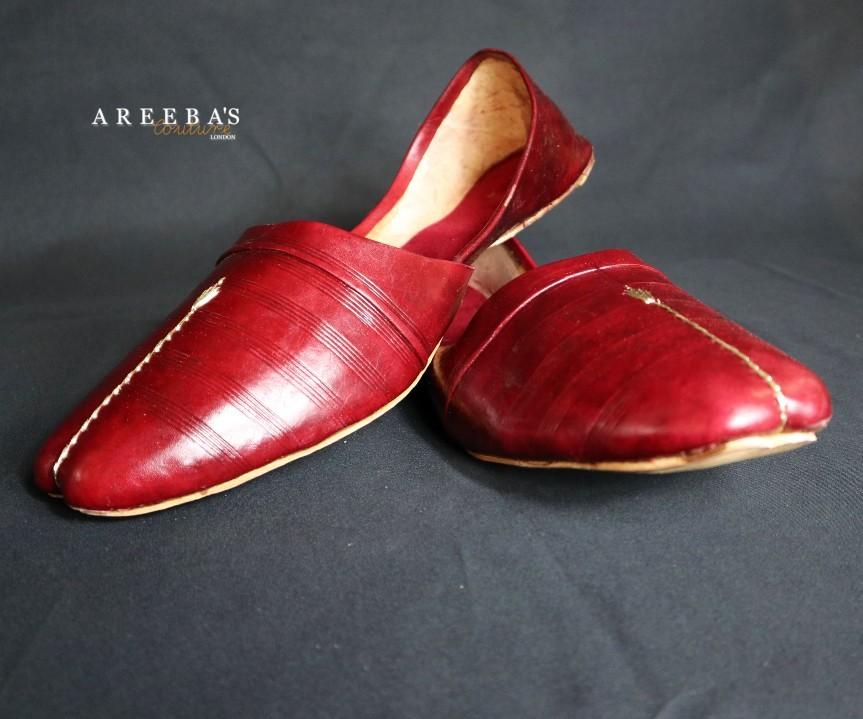 Gents khussa maroon- Areeba's Couture