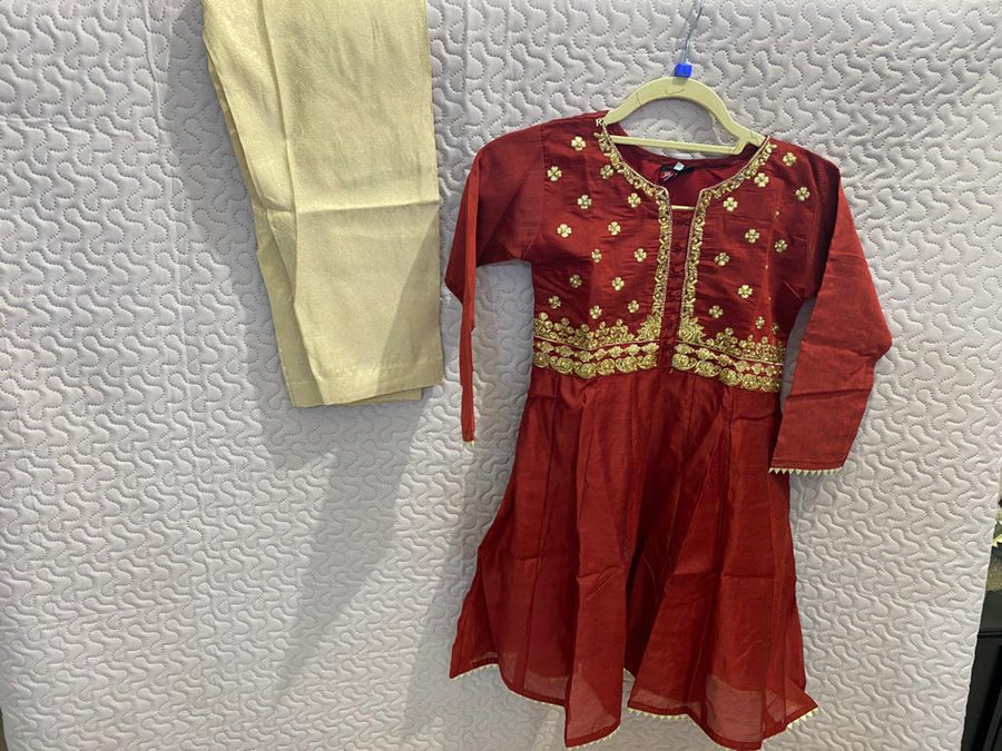 Girls Pakistani dress sb14- Areeba's Couture