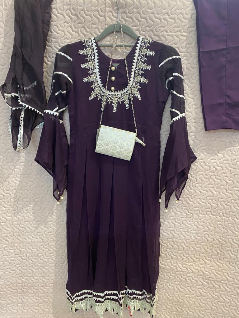 Girls Pakistani dress sb7- Areeba's Couture
