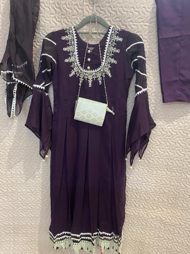 Girls Pakistani dress sb7- Areeba's Couture