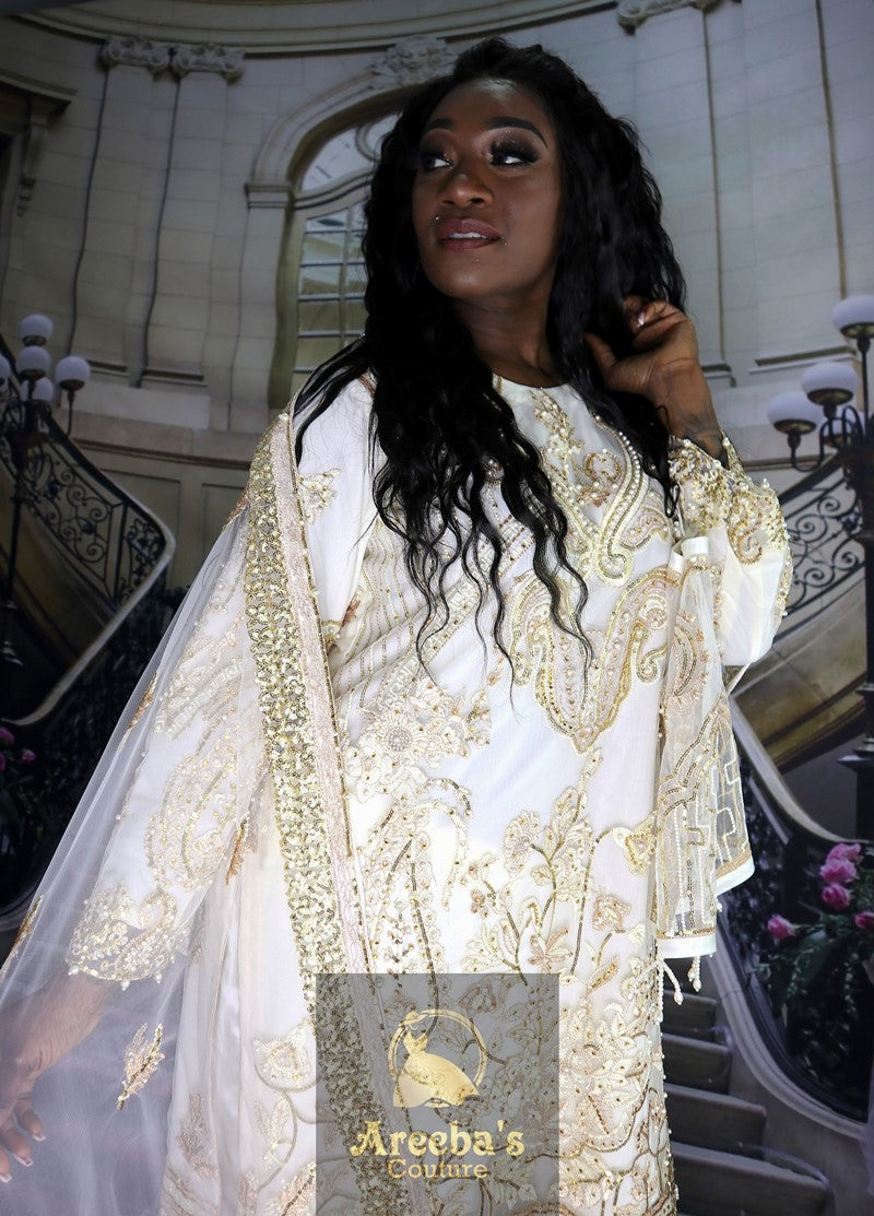 Gulal White- Areeba's Couture
