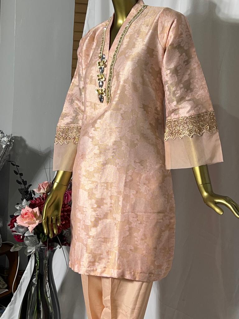 Jacquard 3 pcs suit BCF 6- Areeba's Couture