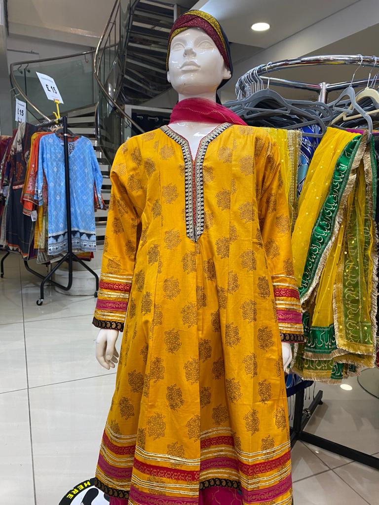 Kids Frock with dhaka trouser- Areeba's Couture