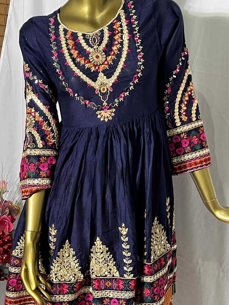 Mysore frock 3 pcs suit BCF 9- Areeba's Couture