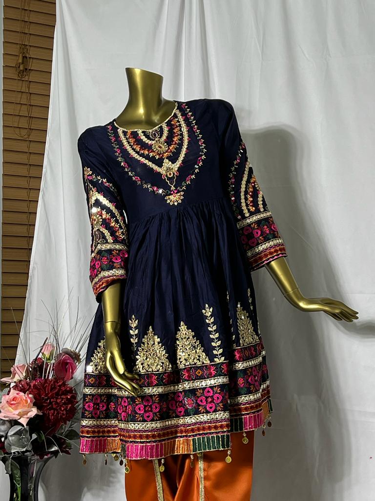 Mysore frock 3 pcs suit BCF 9- Areeba's Couture