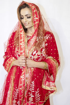 Nikah Dupatta in Red !! qabool hai- Areeba's Couture