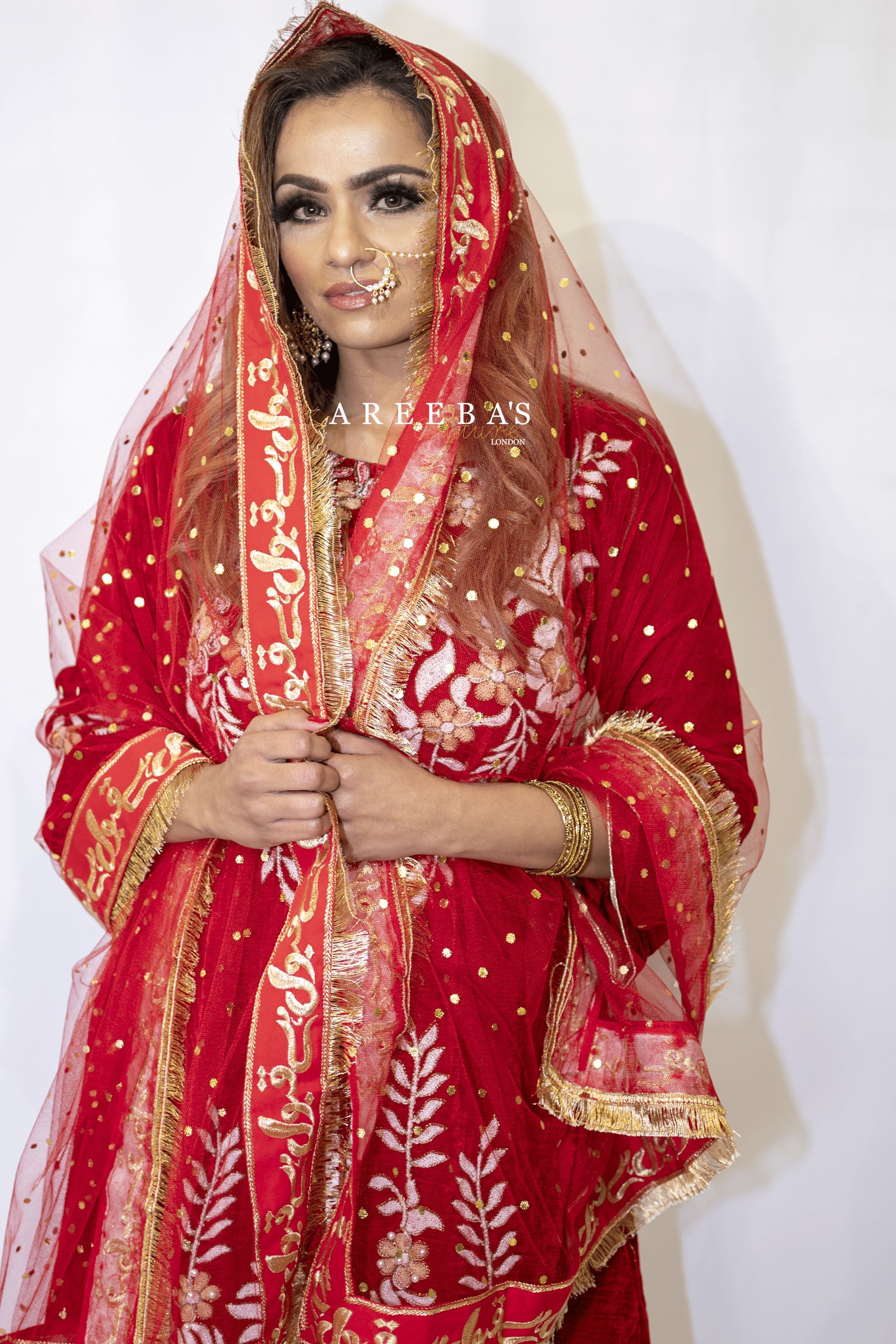 Nikah Dupatta in Red !! qabool hai- Areeba's Couture