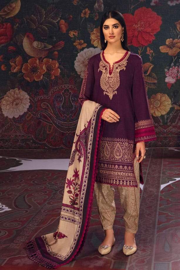 SANA SAFINAZ MAHAY H211-010B-CG NK10B 3PCS- Areeba's Couture