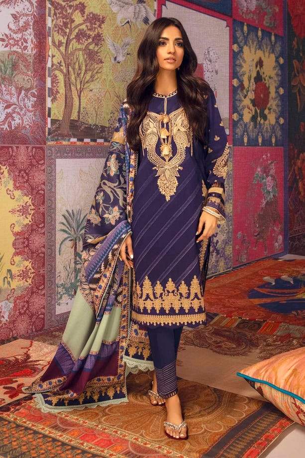 SANA SAFINAZ MAHAY  NK19B 3PCS- Areeba's Couture