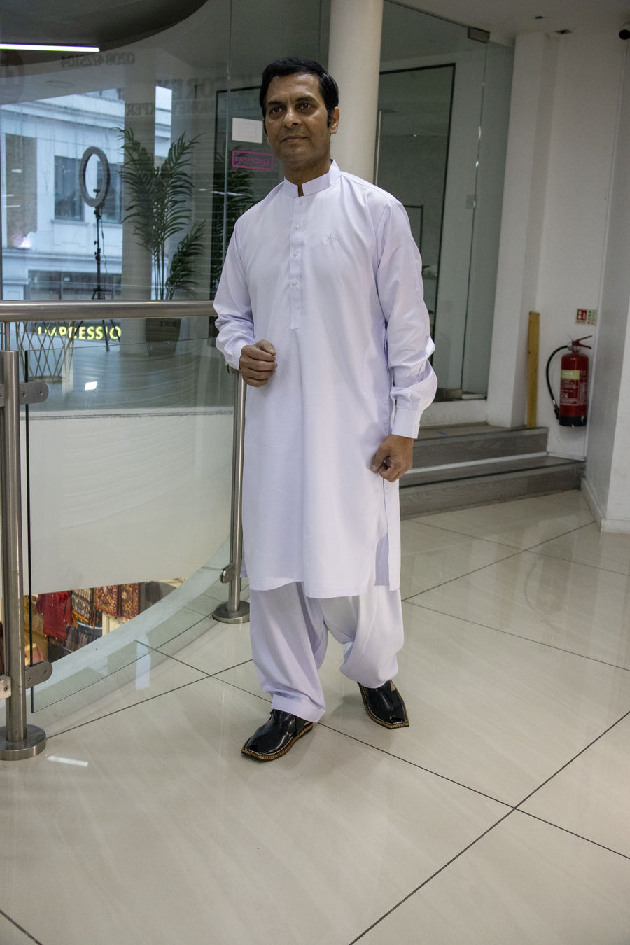 Titan White Salwar kameez Gents- Areeba's Couture